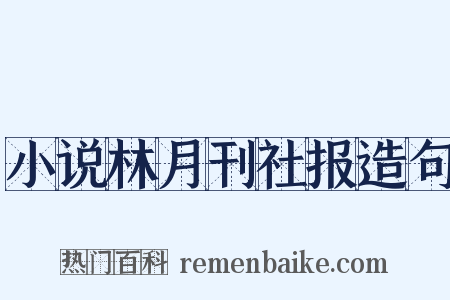 小说林月刊社报造句是什么意思的图片